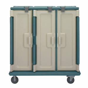 Cambro MDC1411T60401 3 Compartment Tall Slate Blue Tray Meal Delivery Cart
