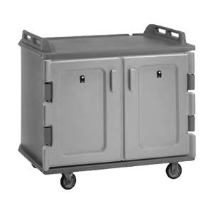 Cambro MDC1418S20615 48" Low Profile Charcoal Gray Meal Delivery Cart