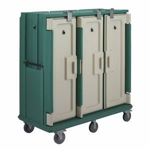 Cambro MDC1418T30192 3 Compartment Tall Granite Green Meal Delivery Cart