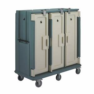 Cambro MDC1418T30401 3 Compartment Tall Slate Blue Meal Delivery Cart