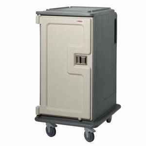 Cambro MDC1520T16191 31" Tall Profile Granite Gray Meal Delivery Cart w/ (1) Door
