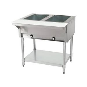 Eagle Group DHT2-120-1X Stainless Steel Electric 2 Well 120v Hot Food Table