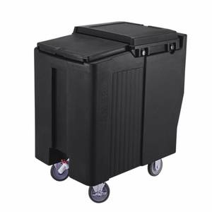 Cambro ICS175T110 SlidingLid Tall 175lb Capacity Black Mobile Ice Caddy