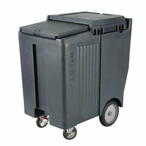 Cambro ICS200TB191 39-1/2" Mobile SlidingLid Tall Ice Caddy w/ 200 lb Ice Cap