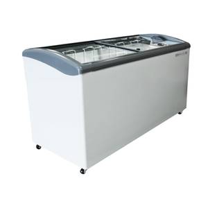 Beverage Air NC60HC-1-W 60" Slanted-Top Novelty Ice Cream Freezer Display Case