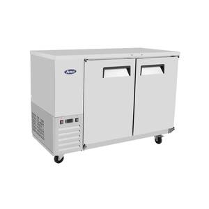 Atosa SBB59GRAUS1 59" Shallow Depth Double Solid Door Back Bar Cooler