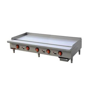 Sierra SRTG-60 60" Countertop Thermostatic Gas Griddle w/ 3/4" Thick Plate