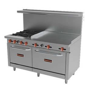 Sierra SR-6B-24G-60 Sierra 60" (6) Burner Gas Range w/ 24" Manual Griddle