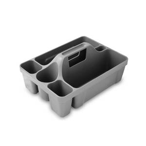Libman Commercial 1225 16" Wide Gray Polyproylene 5 Compartment Maid Caddy