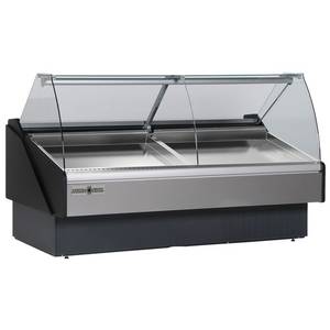 HydraKool KFM-SC-40-S 40" Curved Refrigerated Fresh Seafood/Poultry Display Case