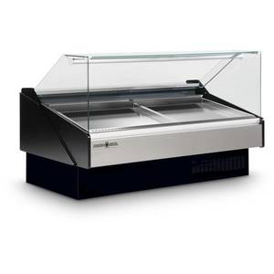 HydraKool KFM-SC-100-S 101" Curved Glass Self Container Fresh Seafood Display Case