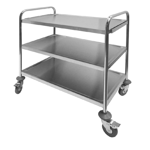 GSW USA C-23M Economy 32" x 18" Stainless Steel 3-Tier Utility Cart