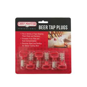 ChefMaster 90216 Beer Tap Plugs w/ Nylon Bristles - 6 Per Pack