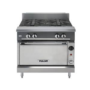 Vulcan V4B36B V Series Heavy Duty 36" (4) Burner Gas Range w/ Cabinet Base