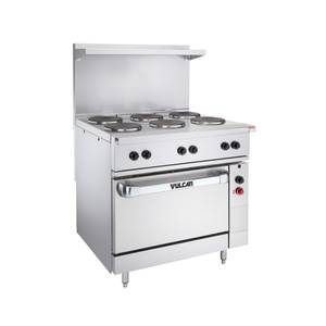 Vulcan EV36S-6FP240 36" Electric Range w/ (6) 2 kW French Hotplates - 240v