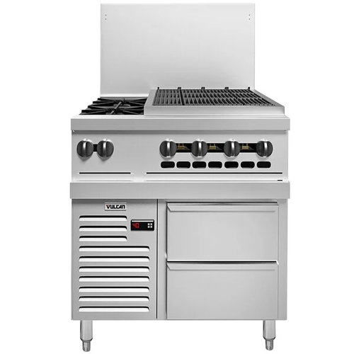 Vulcan 36R-2B24CB Endurance 36" Gas 2 Burner Range w/ 24" Charbroiler