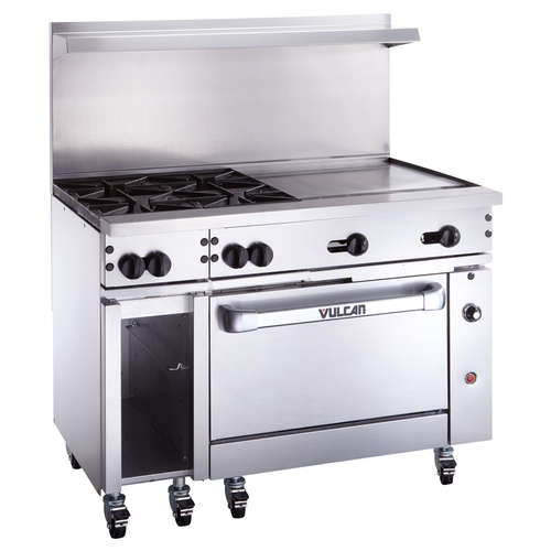 Vulcan 48C-2B36G Endurance 48" Gas 2 Burner Range w/ 36" Manual Griddle