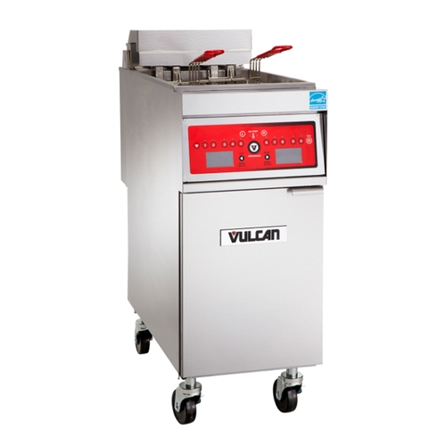 Vulcan 1ER50DF Electric 50 lb Fryer w/ Built-in Filtration - 208v/3ph