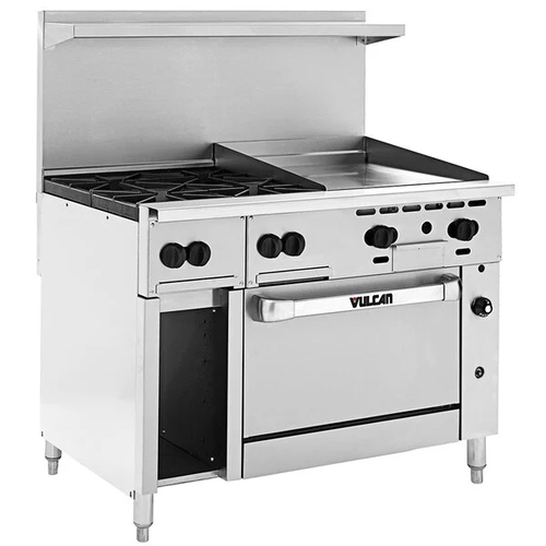 Vulcan 48R-24G4B Endurance 48" Gas 4 Burner Range w/ 24" Manual Griddle