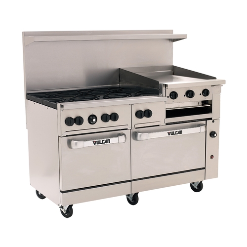 Vulcan 60SC-6B24GT Endurance 60" Gas 6 Burner Range w/ 24" Thermostatic Griddle
