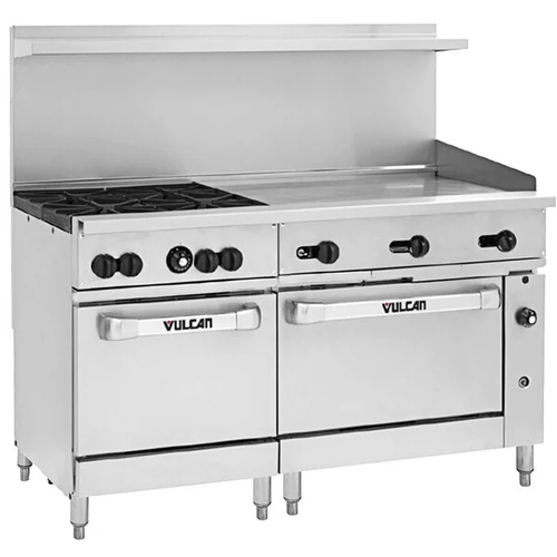 Vulcan 60RS-36G4B 60" Endurance Gas4 Burner Range w/ 36" Manual Griddle