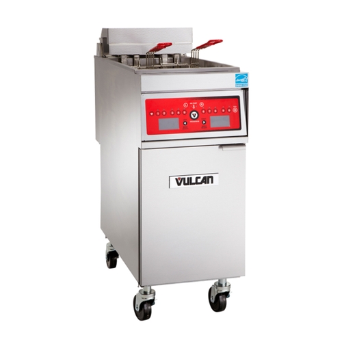 Vulcan 1ER85DF Electric 85 lb Fryer w/ Solid State Controls & Filtration