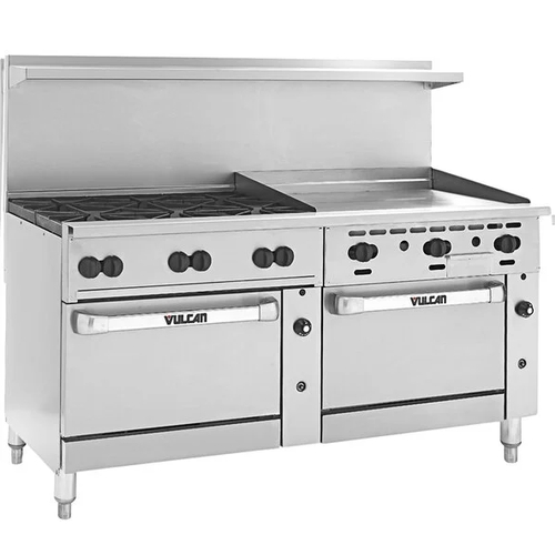 Vulcan 72RS-8B24GT Endurance 72" Gas 8 Burner Range w/ 24" Right Griddle