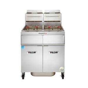 Vulcan 2TR45AF PowerFry3 High Efficiency Gas 50 lb (2) Vat Fryer Battery