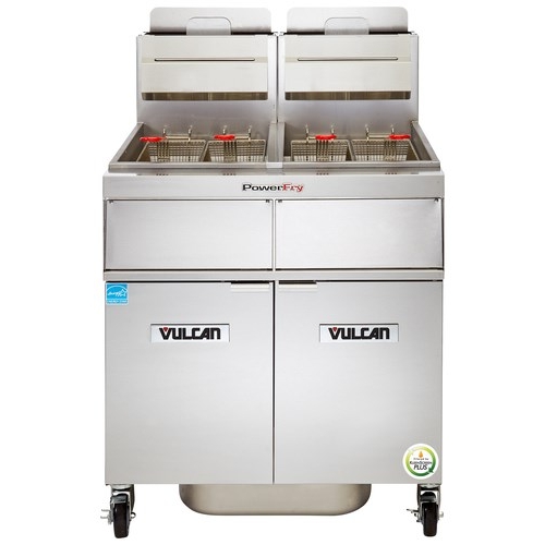 Vulcan 2TR65AF PowerFry3 High Efficiency (2) 70 lb Gas Fryer Battery