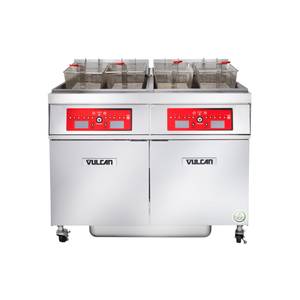 Vulcan 2ER85DF 85 lb (2) Vat Electric Fryer Battery w/ Built-in Filtration