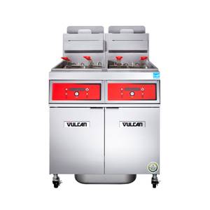Vulcan 2VK65DF PowerFry5 (2) Fryer High Efficiency 75 lb Gas Fryer Battery