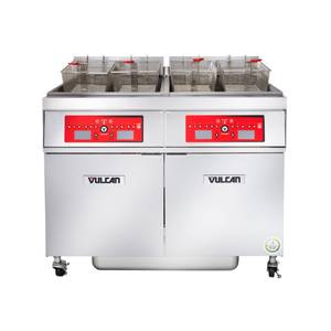 Vulcan 3ER50AF 46" (3) 50 lb Vat Electric Fryer Battery w/ Built-in Filter