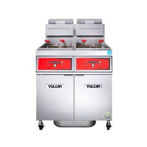 Vulcan 2VK85DF PowerFry5 (2) 85 lb Vat High Efficiency Gas Fryer Battery