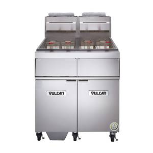 Vulcan 4GR45MF 50 lb (4) Gas Fryer Battery w/ Built-in Filtration