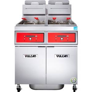 Vulcan 2VK85CF PowerFry5 85-90 lb High Efficiency (2) Vat Gas Fryer Battery