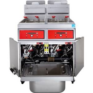 Vulcan 3VK85CF PowerFry5 90 lb (3) Battery Gas Fryer w/ FivePass Burner