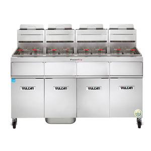 Vulcan 4VK45AF PowerFry5™ 45-50lb (4) Vat High Efficiency Gas Fryer Battery