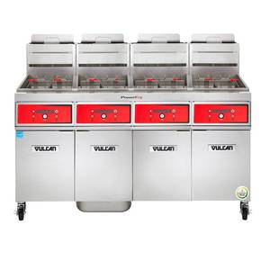 Vulcan 4VK45DF PowerFry5™ 45-50lb (4) Vat High Efficiency Gas Fryer Battery