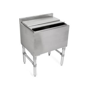 (Open Box) John Boos UBIB-2136-X 36" x 21" Insulated Underbar Ice Bin w/ 2-Piece Sliding Lid