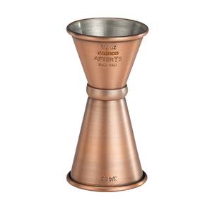 Winco BAJ-7AC After 5 Antique Copper Finish 1/2 oz / 3/4oz Jigger