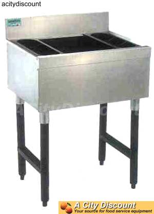 Supreme Metal SLJ-24 Insulated Ice Bin 23" x 18" Cocktail Unit Holds 74lb Ice