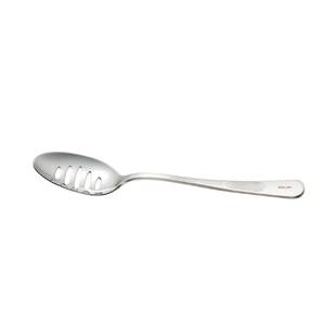 Mercer Culinary M35141 8" Stainless Steel Plating Spoon w/ Slotted Bowl