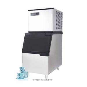 IceTro IM-0350-AH + IB-033 367lb Ice Machine Half Cube & 350lbs 30" Ice Storage Bin