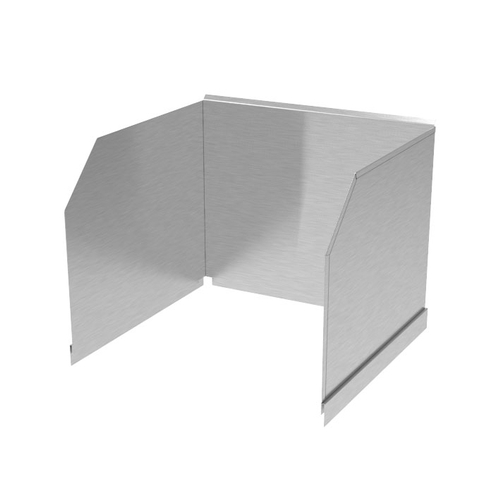 GSW USA SE2024FM-SP 19.5" x 18.5" Detachable 3 Side Stainless Steel Splash Guard