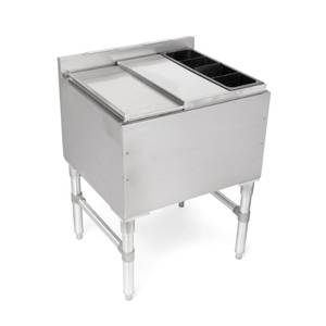 John Boos UBIB-2136-CP10-X 36" Stainless Underbar Ice Bin with 10-circuit cold plate