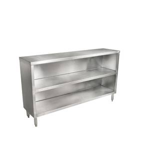 John Boos EDSC8-1872-X 72" X 18" Stainless Steel Open Front Dish Cabinet