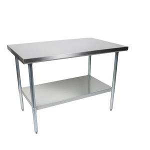 John Boos FBLG6018-X 60 X 18 Work Table with Galvanized Undershelf