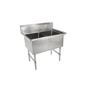 John Boos E2S8-1620-12-X E-Series 2-compartment 16"x20"x12" Stainless Steel Sink