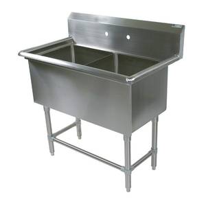 John Boos 2PB1620 Pro-Bowl 2-Compartment 16" x 20" x 12" Stainless Steel Sink