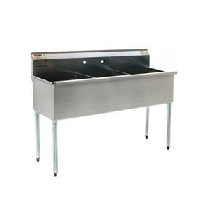 Eagle Group 2136-3-16/4-1X 3 Compartment 12" x 21" Stainless Steel Utility Sink